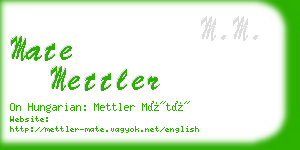 mate mettler business card